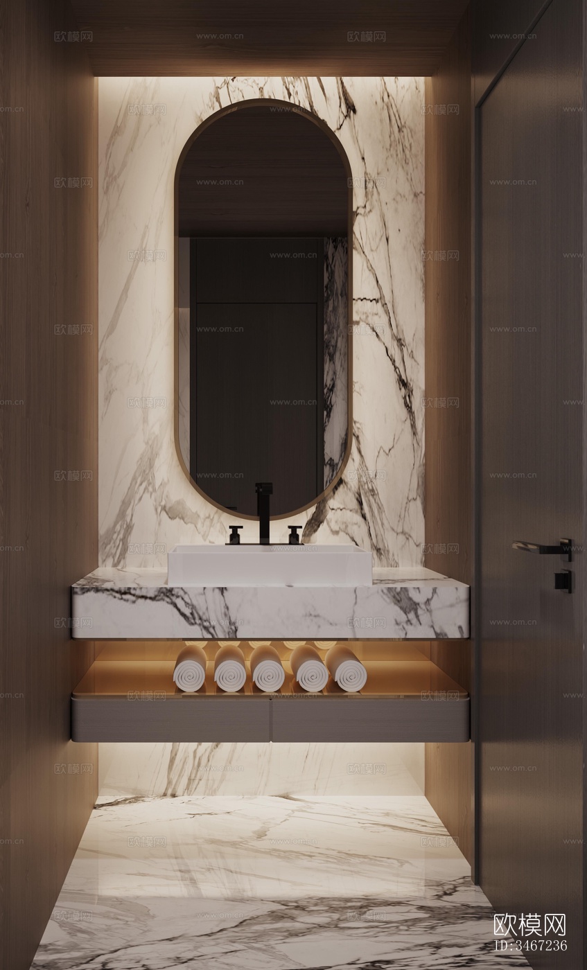 现代大平层效果图下载（渲染图7）