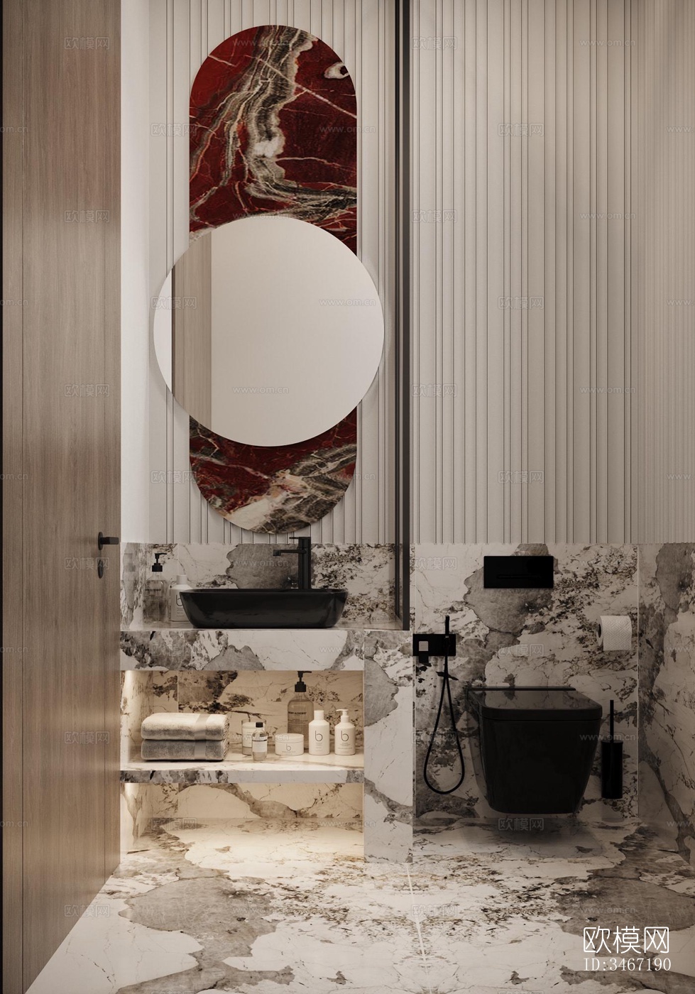 现代大平层效果图下载（渲染图4）