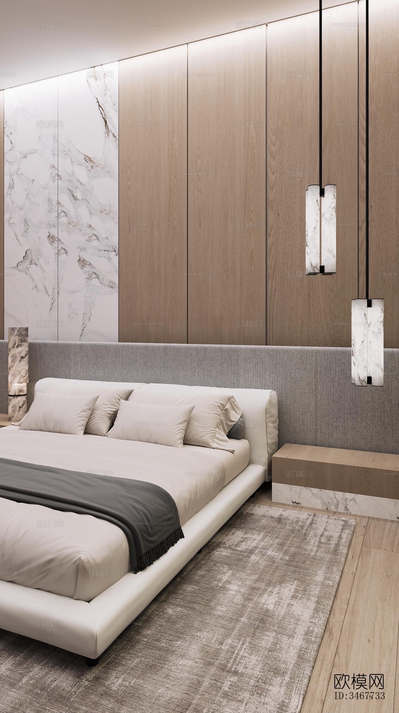 现代大平层效果图下载（渲染图9）