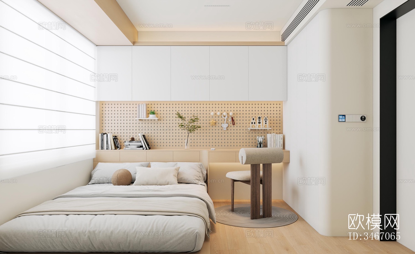 现代卧室效果图下载（渲染图4）