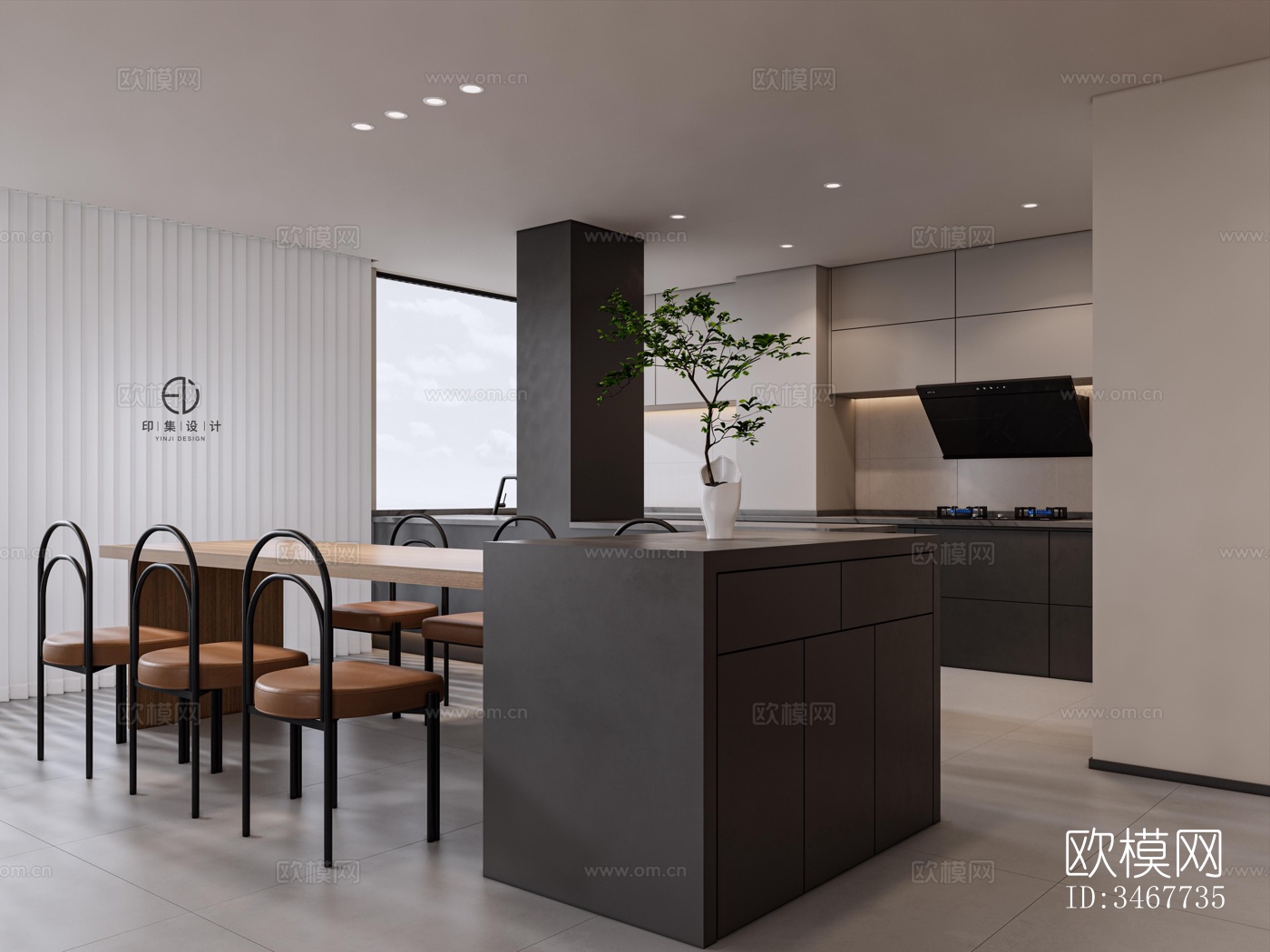 现代大平层效果图下载（渲染图19）