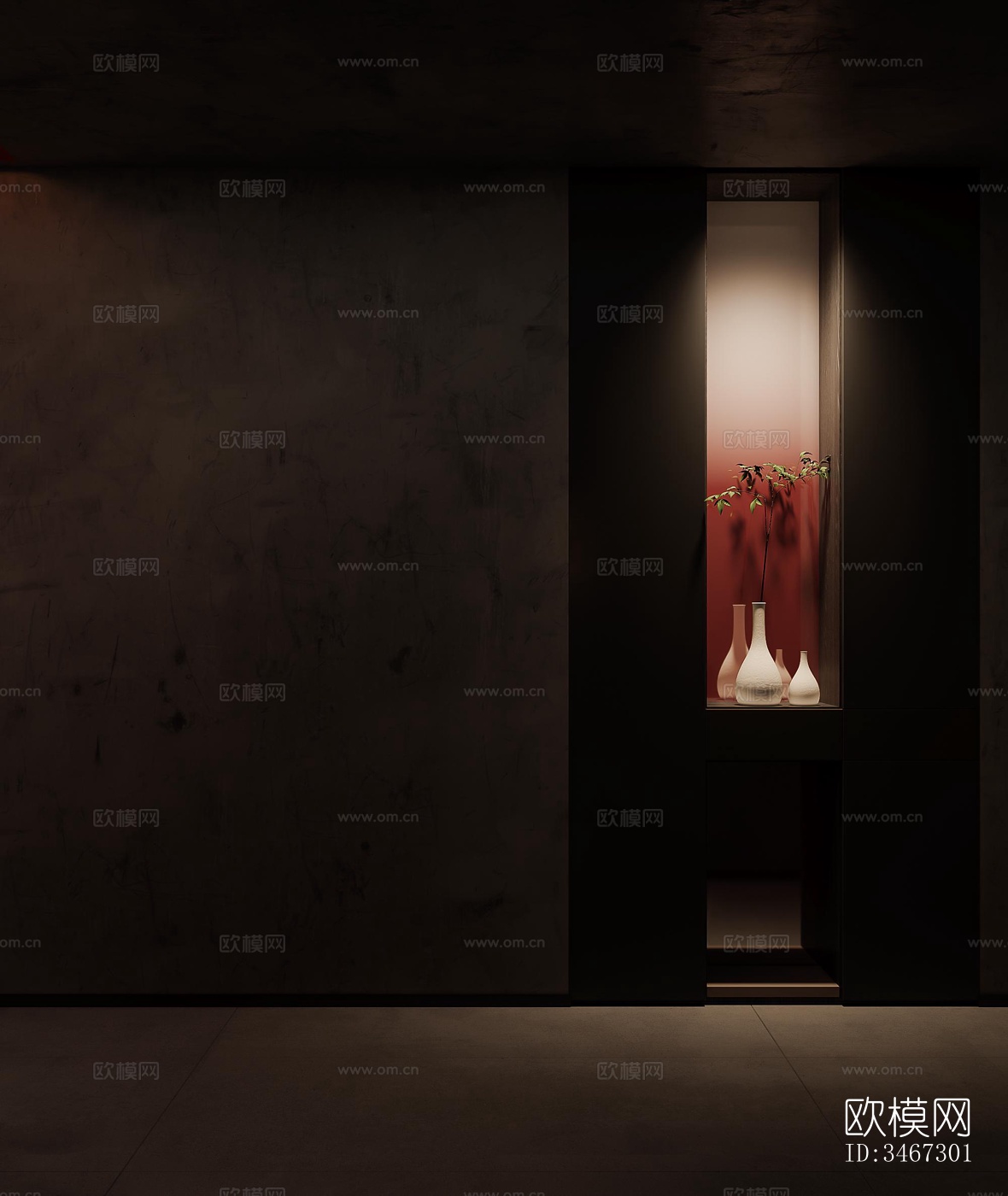 现代大平层效果图下载（渲染图15）