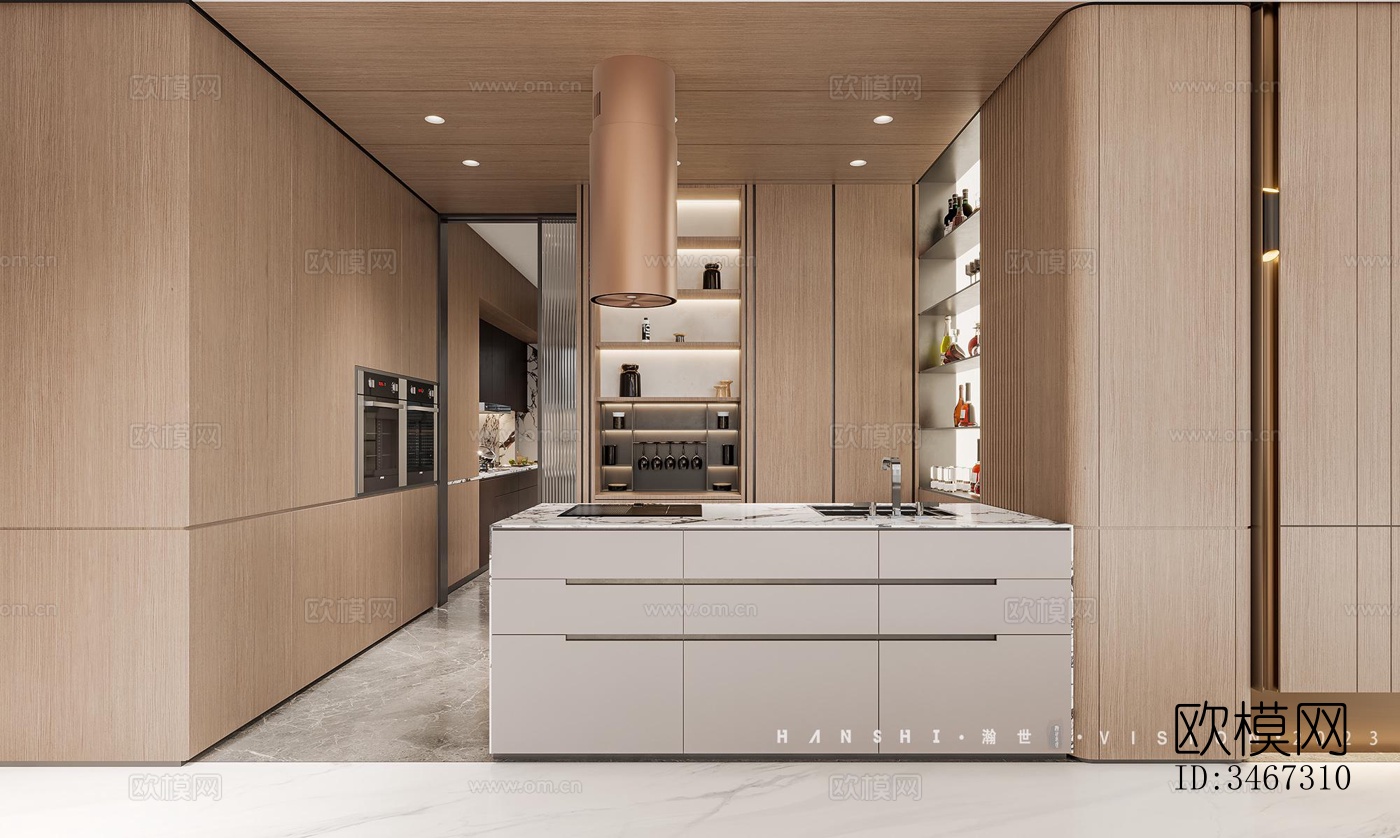 现代大平层效果图下载（渲染图5）