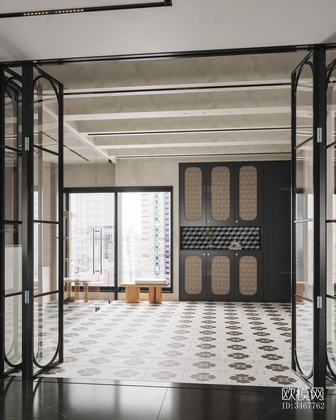 现代大平层效果图下载（渲染图11）