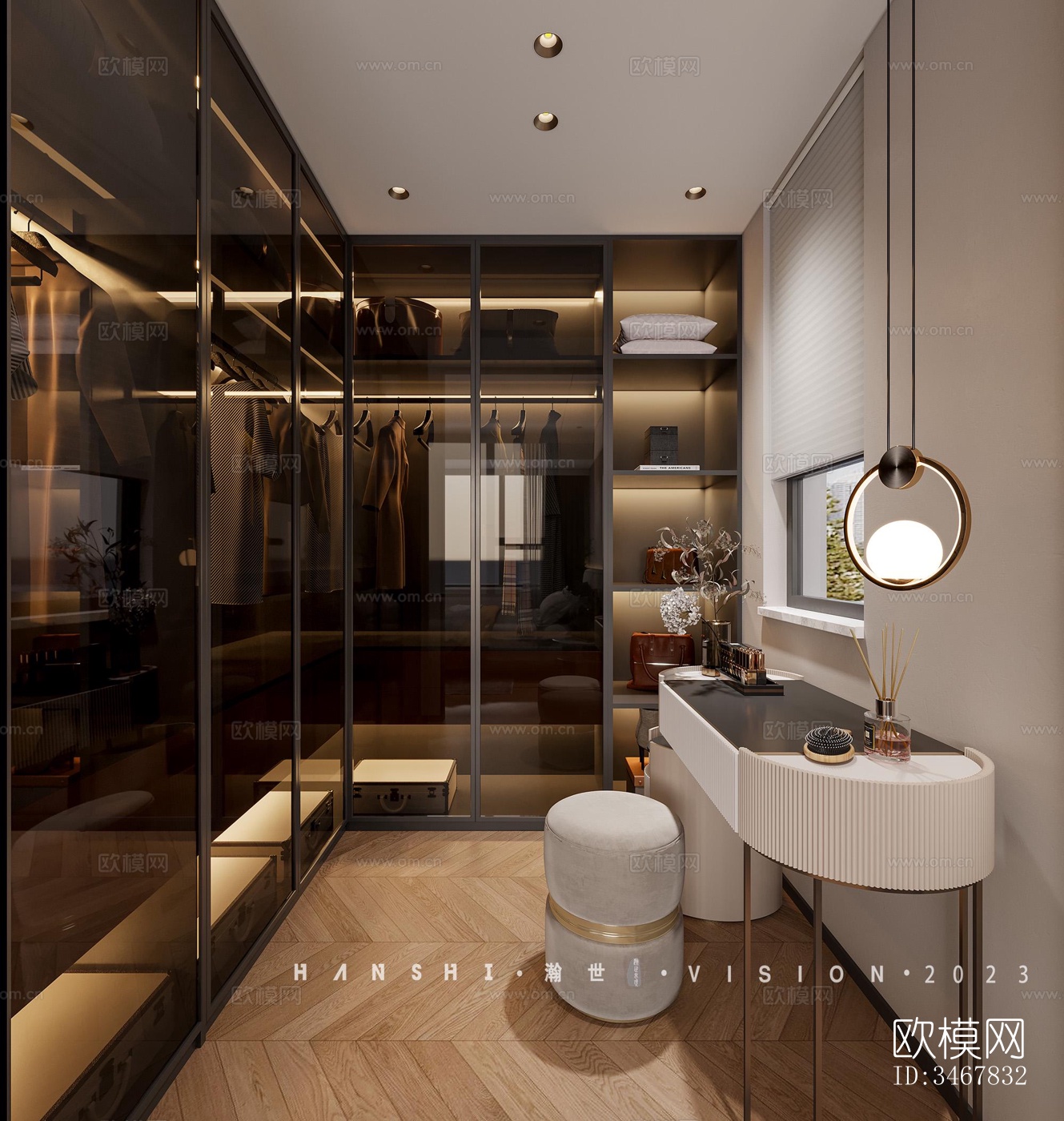 现代大平层效果图下载（渲染图7）