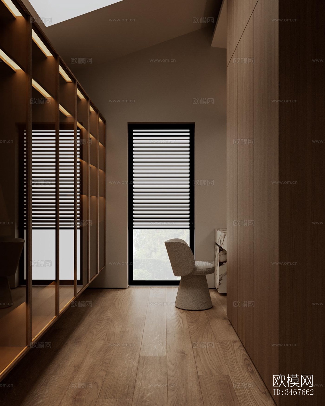 现代大平层效果图下载（渲染图11）