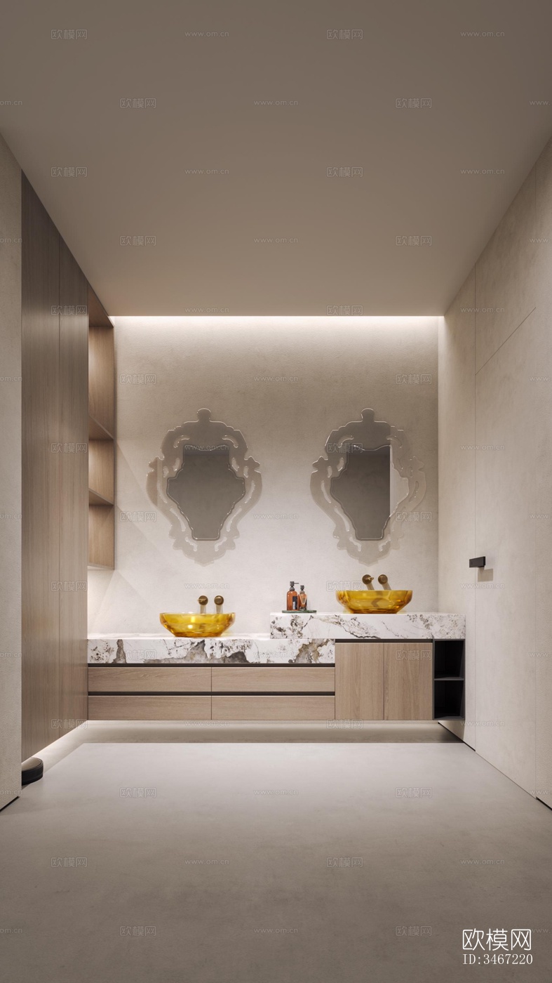 现代大平层效果图下载（渲染图14）