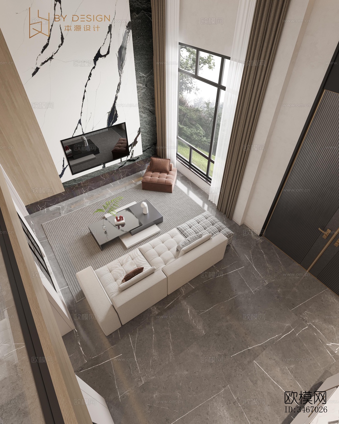 现代别墅效果图下载（渲染图1）