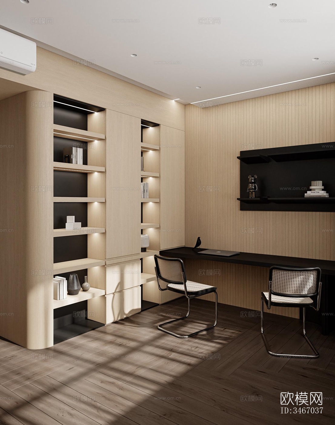 现代卧室效果图下载（渲染图1）