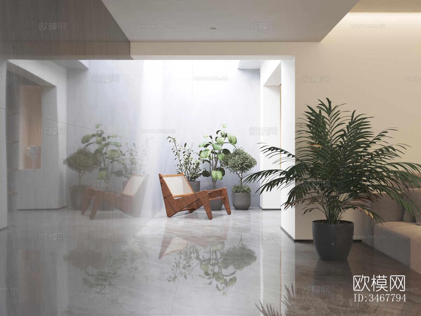 现代大平层效果图下载（渲染图18）