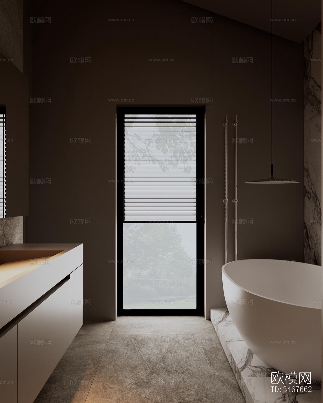 现代大平层效果图下载（渲染图8）