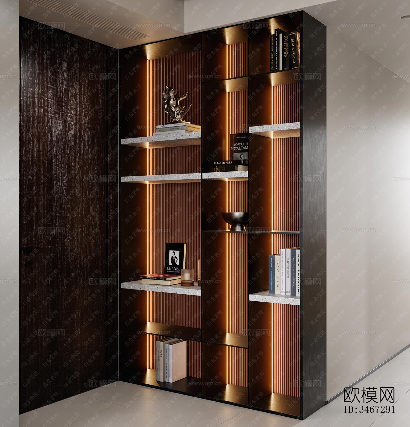 现代大平层效果图下载（渲染图7）