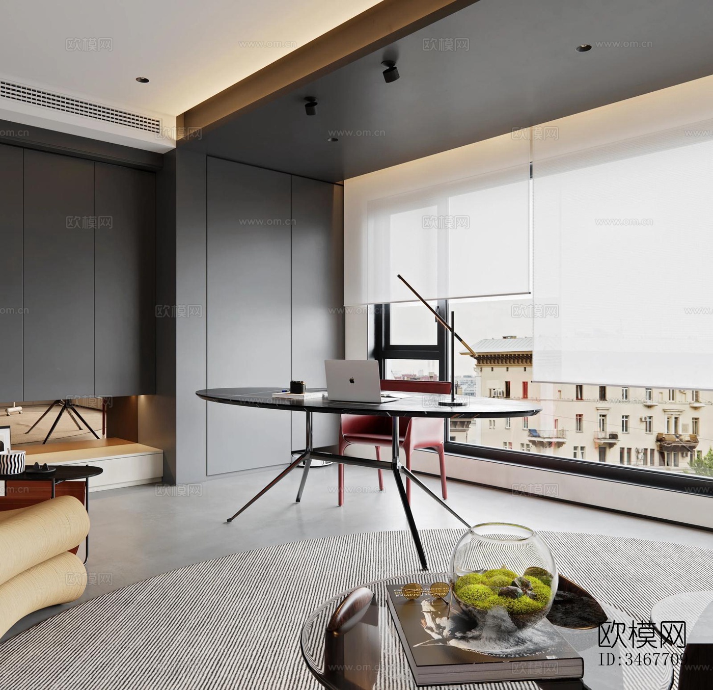 现代大平层效果图下载（渲染图11）