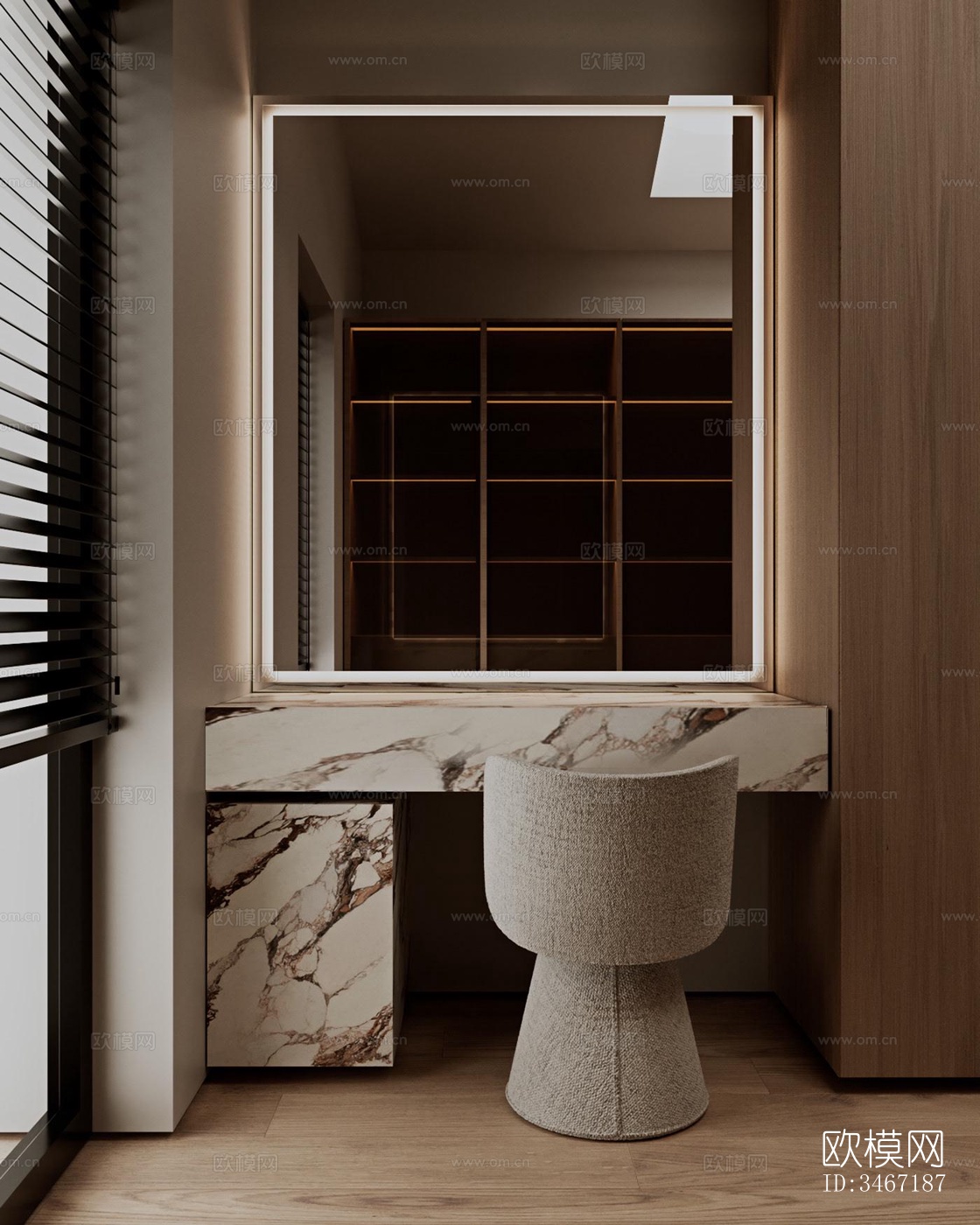 现代大平层效果图下载（渲染图13）