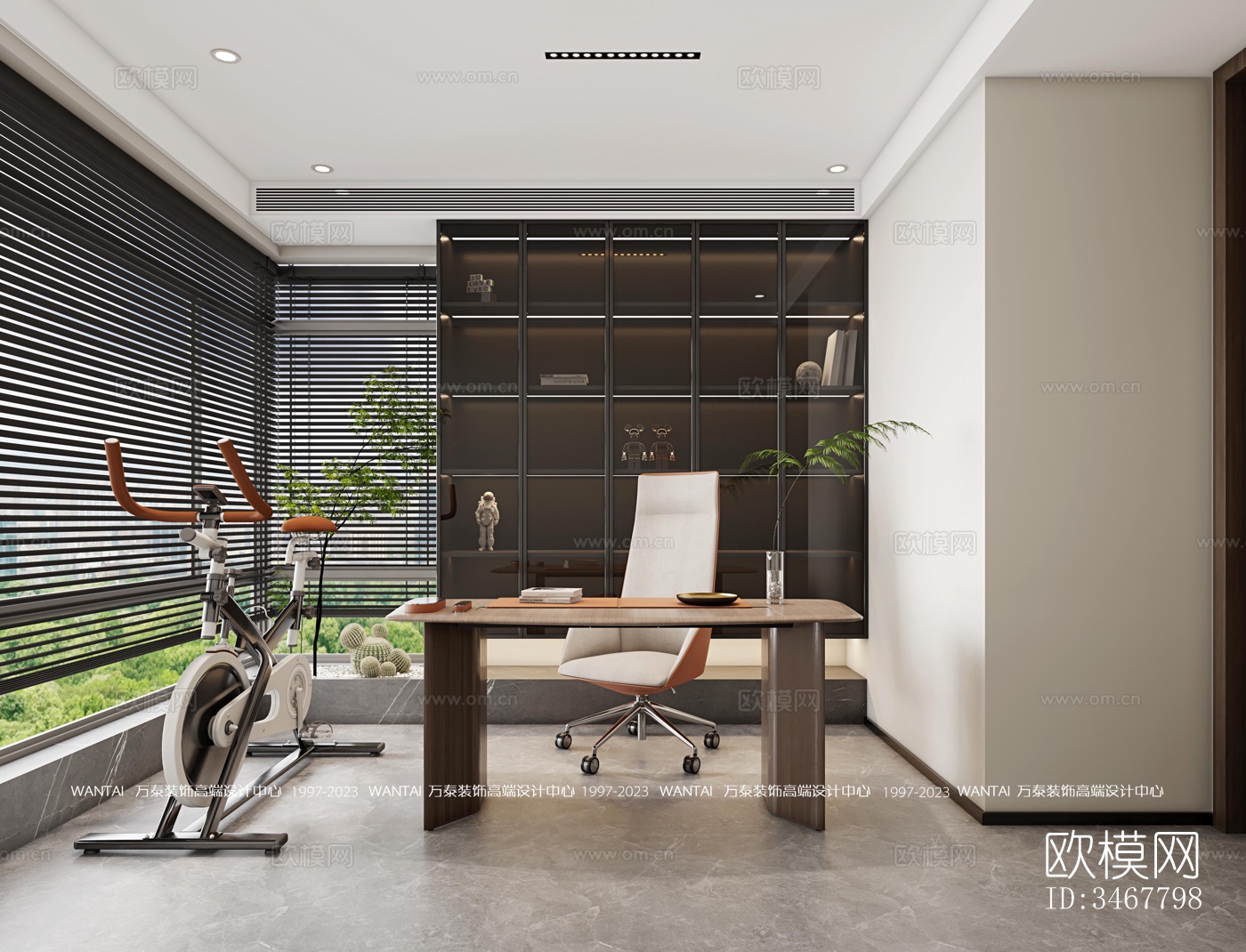 现代大平层效果图下载（渲染图9）