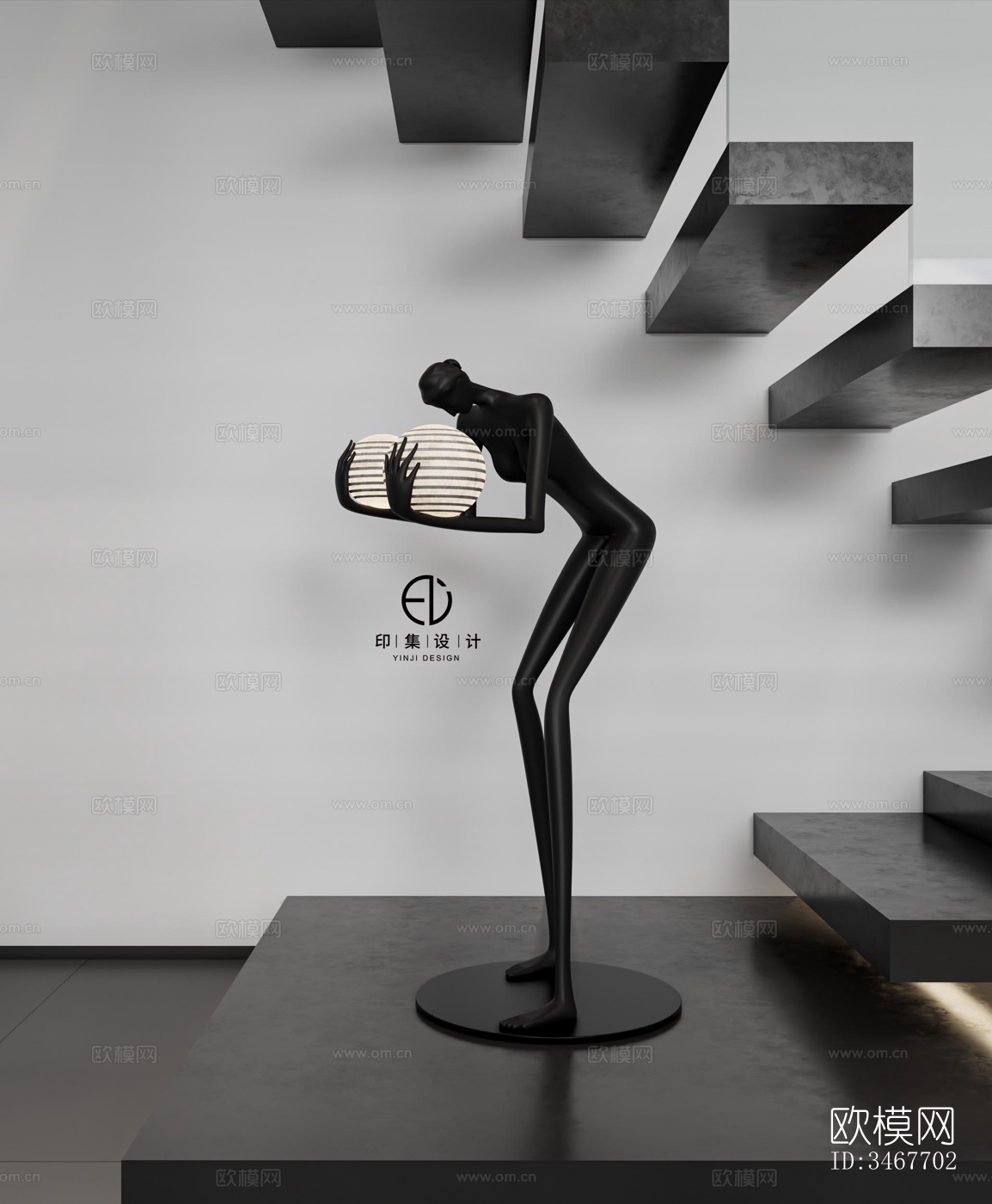 现代大平层效果图下载（渲染图17）