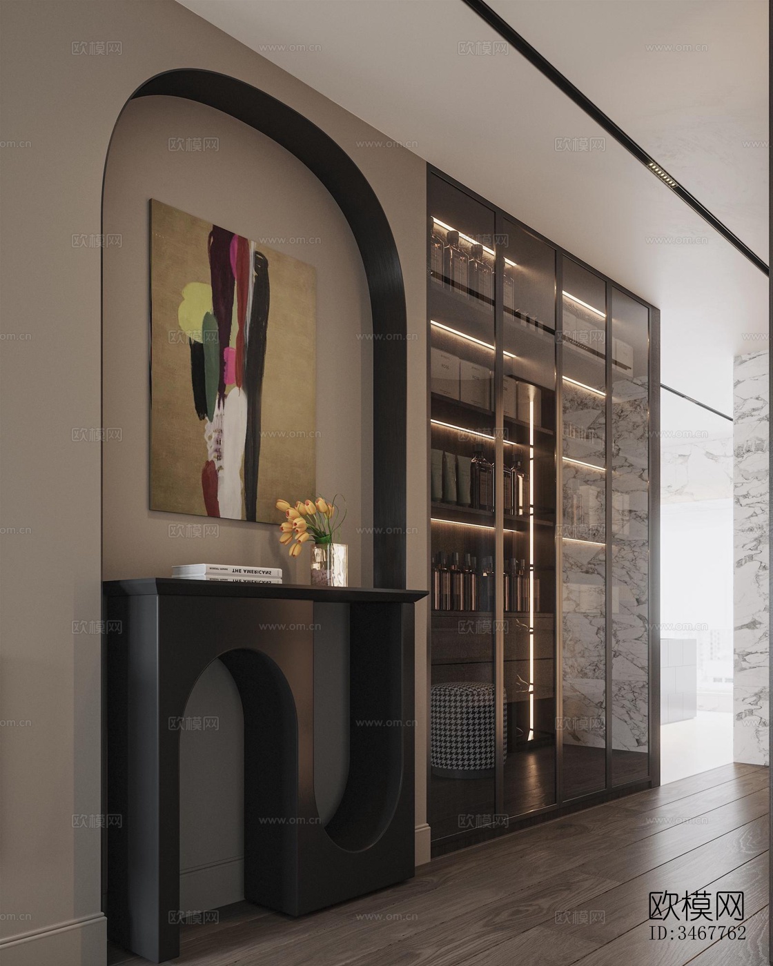 现代大平层效果图下载（渲染图16）