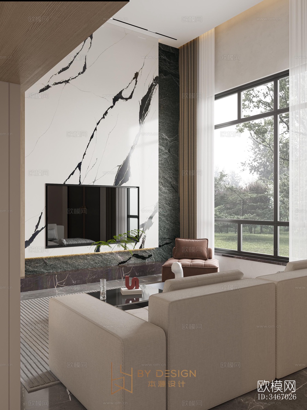 现代别墅效果图下载（渲染图3）