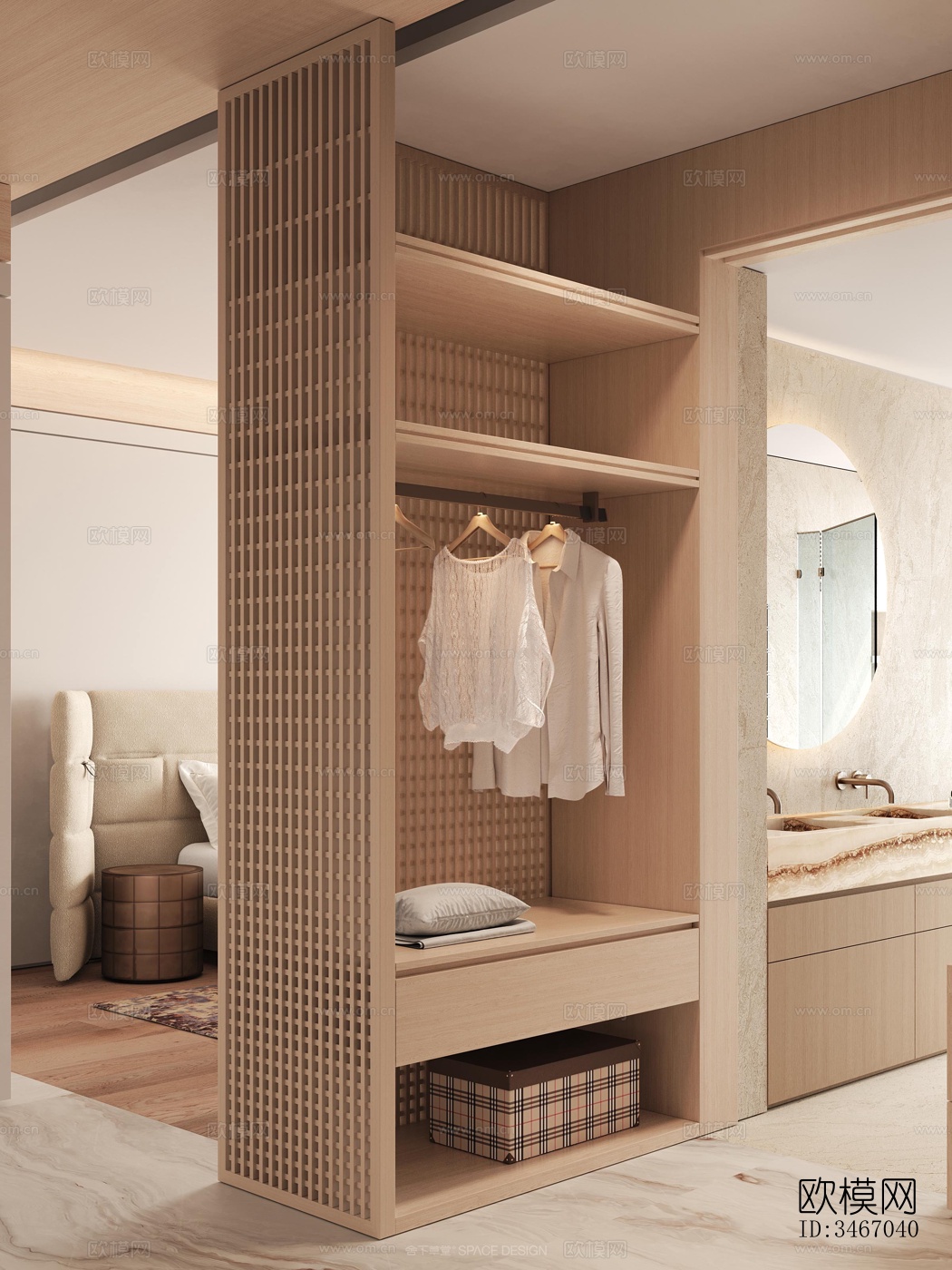 现代卧室效果图下载（渲染图6）