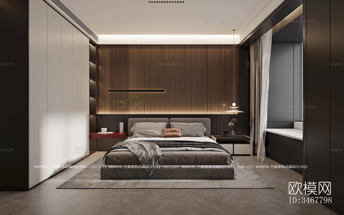 现代大平层效果图下载（渲染图7）