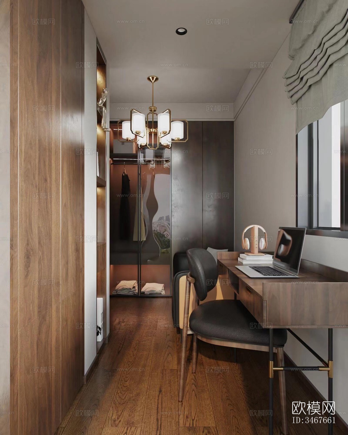 现代大平层效果图下载（渲染图4）