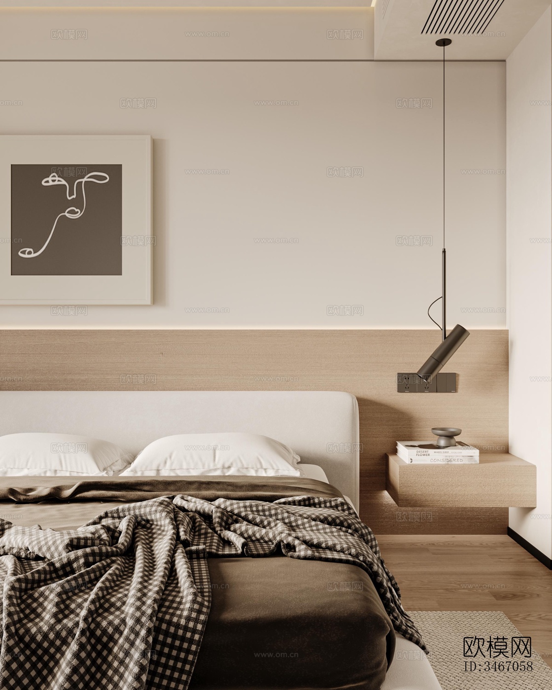 现代卧室效果图下载（渲染图3）