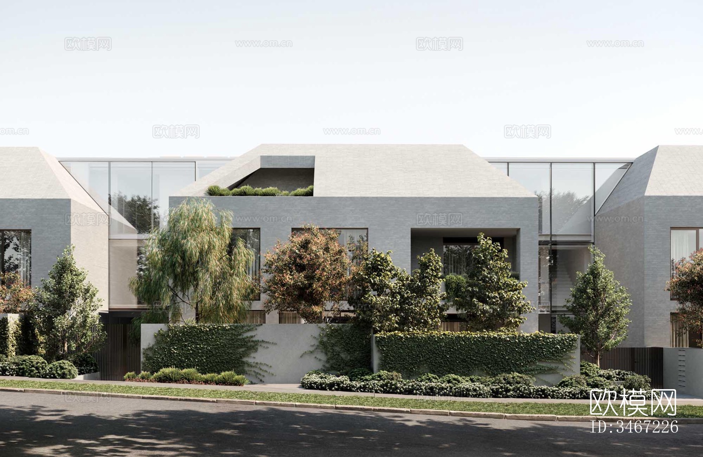 现代大平层效果图下载（渲染图14）