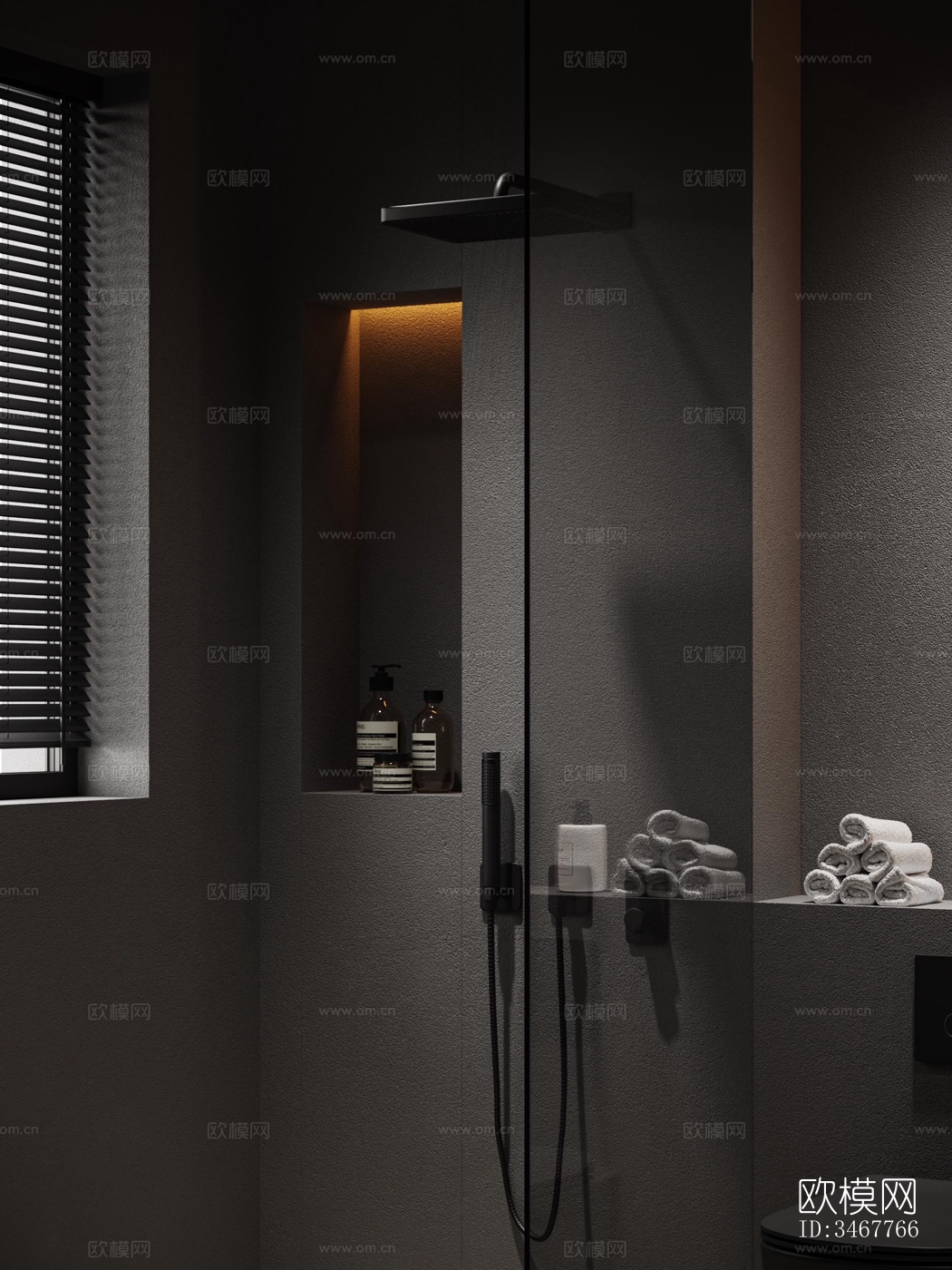 现代大平层效果图下载（渲染图7）