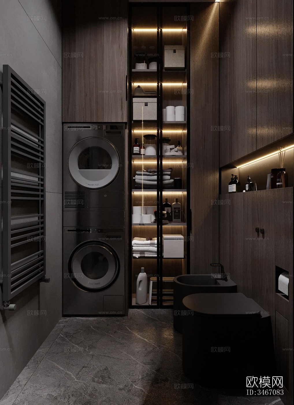 现代卫生间效果图下载（渲染图3）
