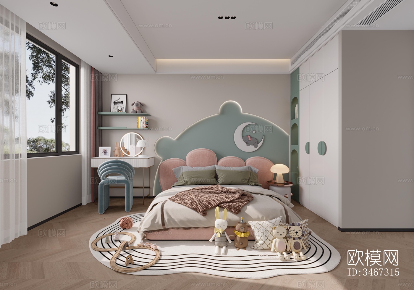 现代大平层效果图下载（渲染图11）