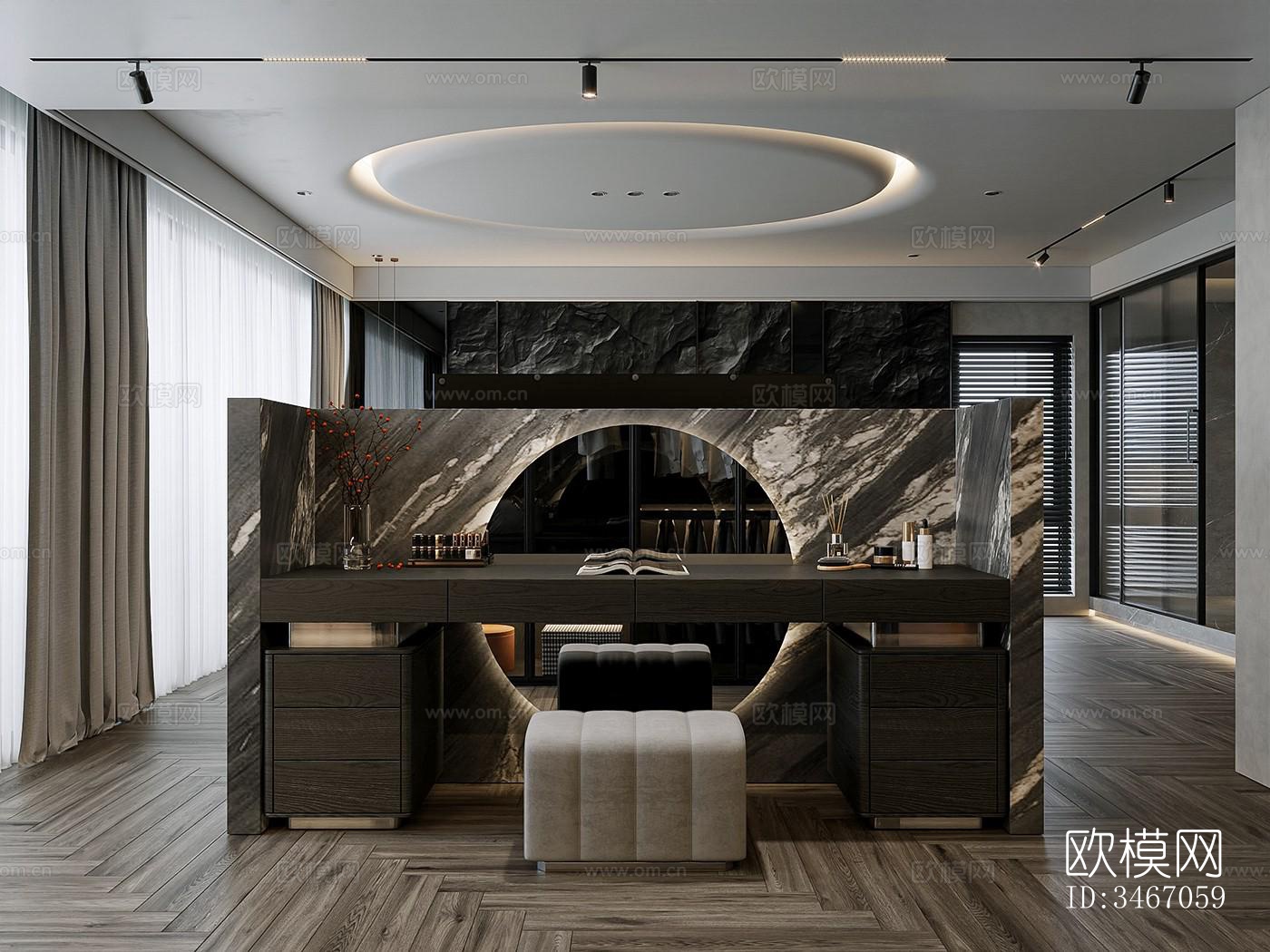 现代卧室效果图下载（渲染图10）