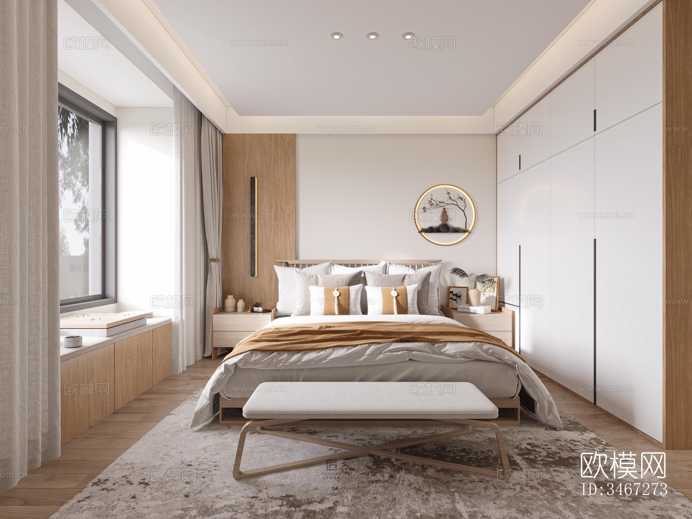 现代大平层效果图下载（渲染图9）