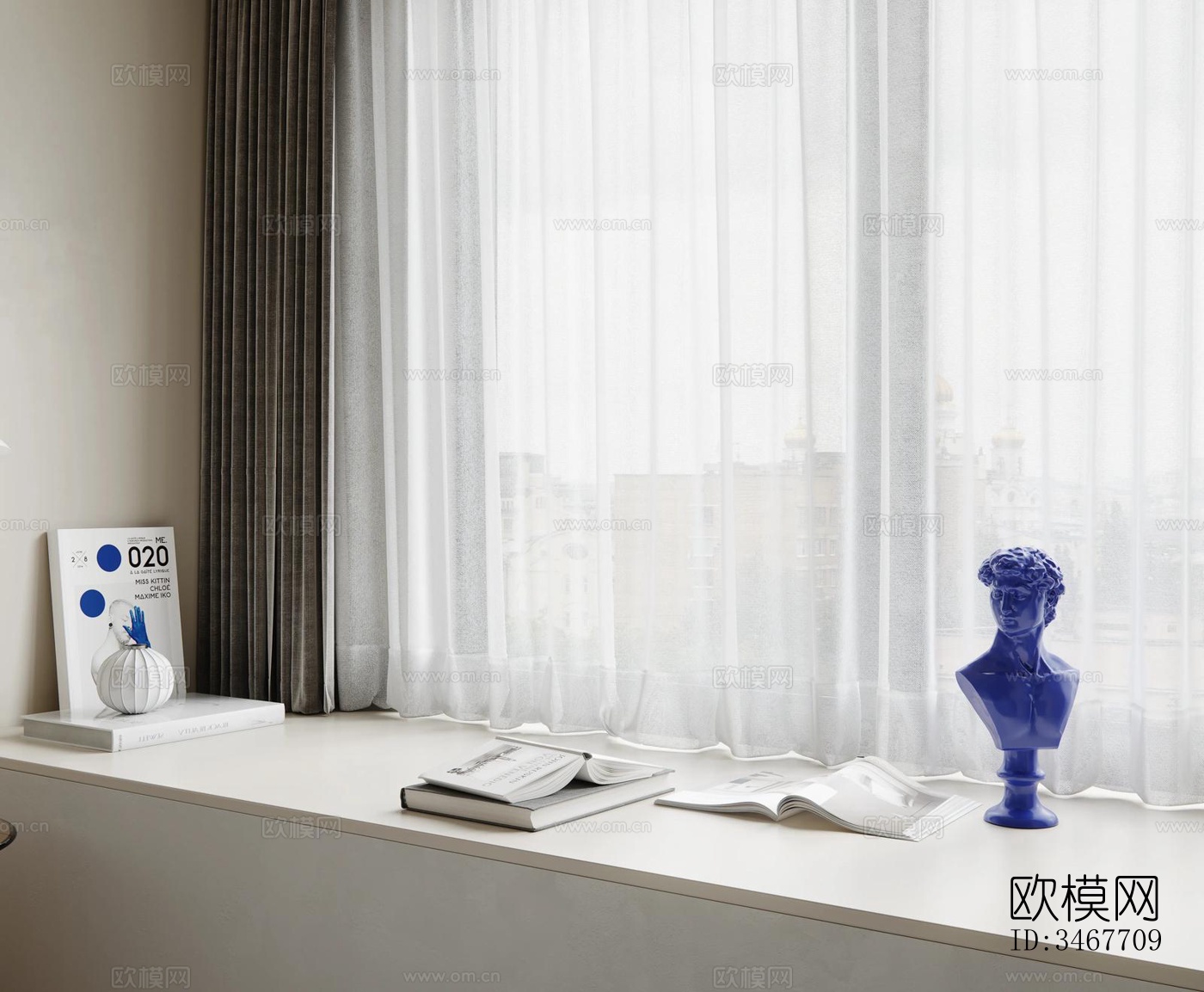 现代大平层效果图下载（渲染图15）