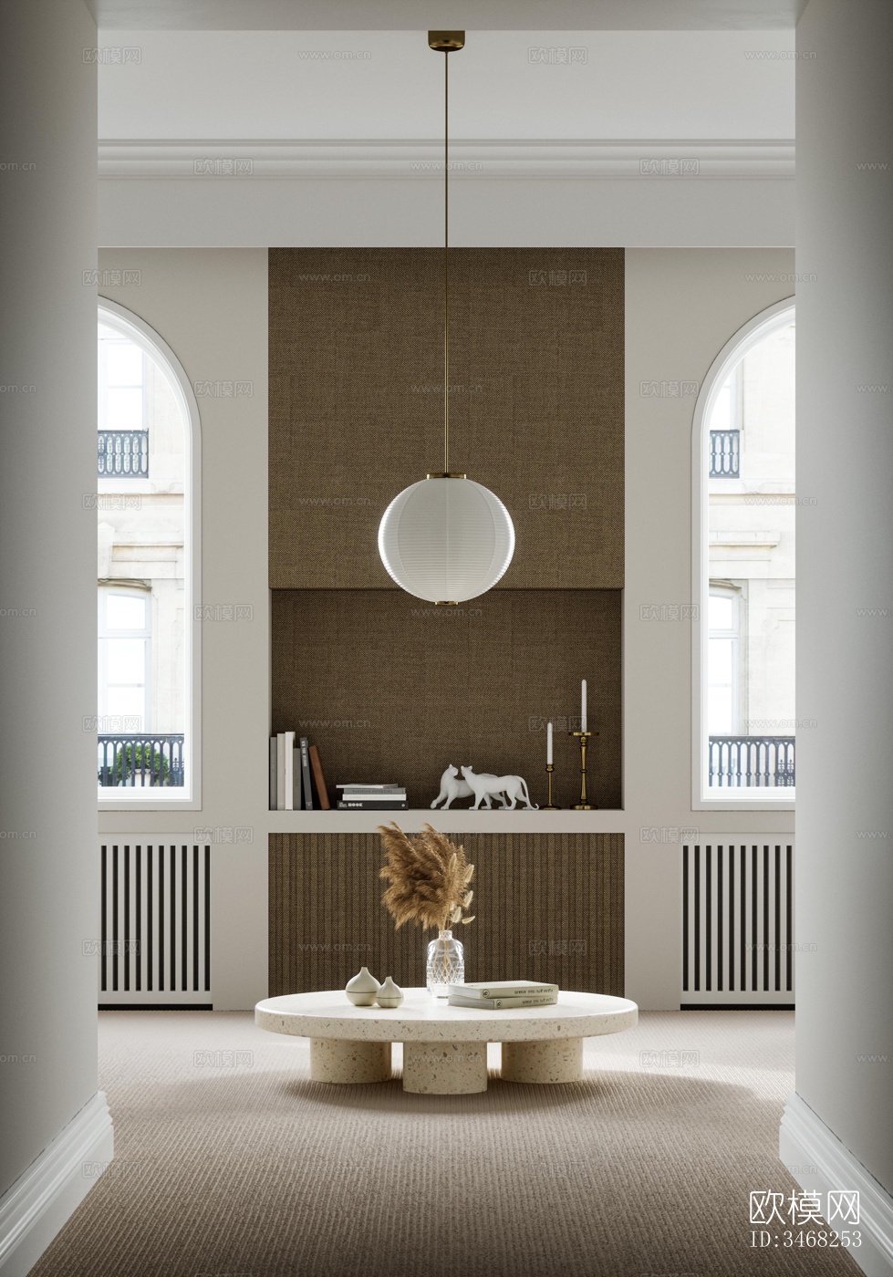 现代大平层效果图下载（渲染图13）