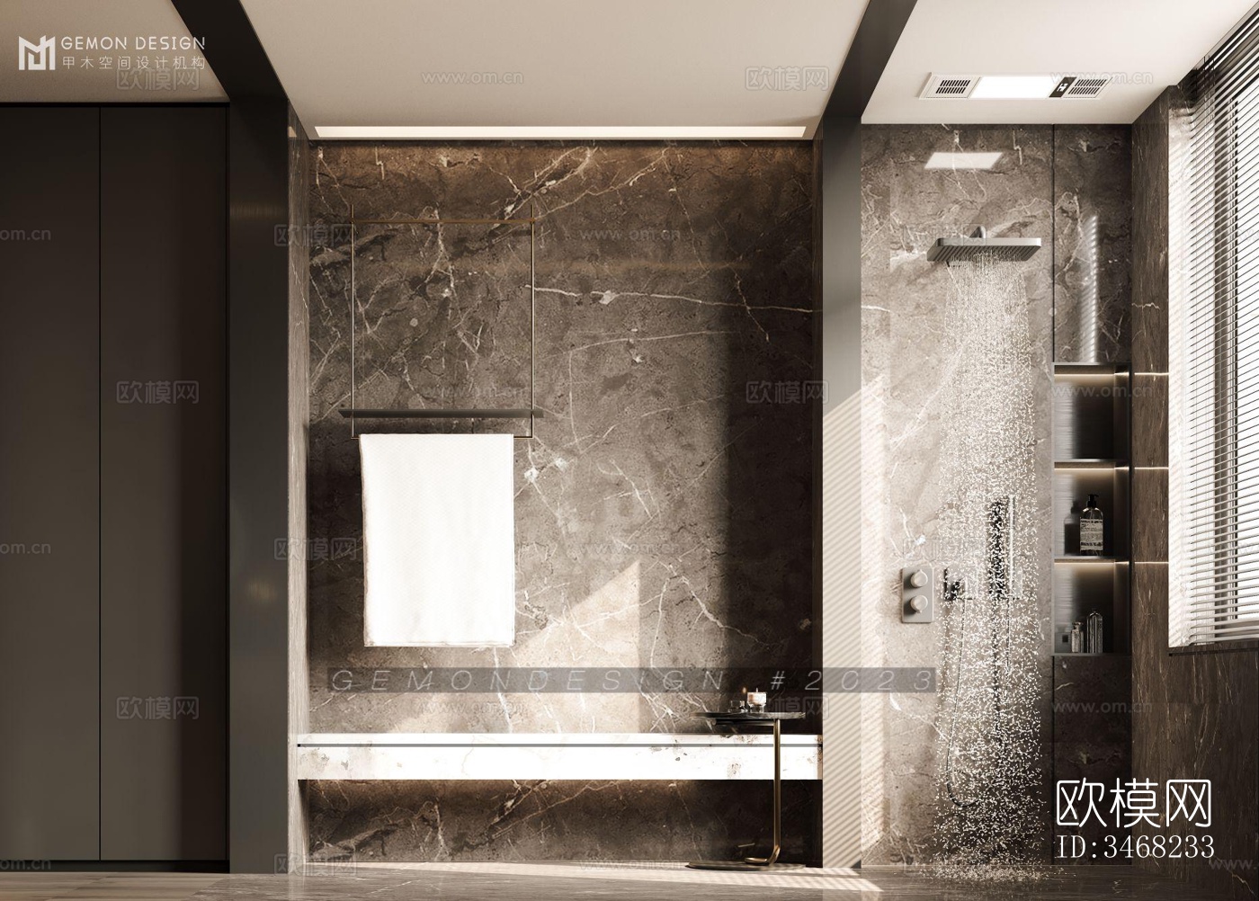 现代大平层效果图下载（渲染图2）