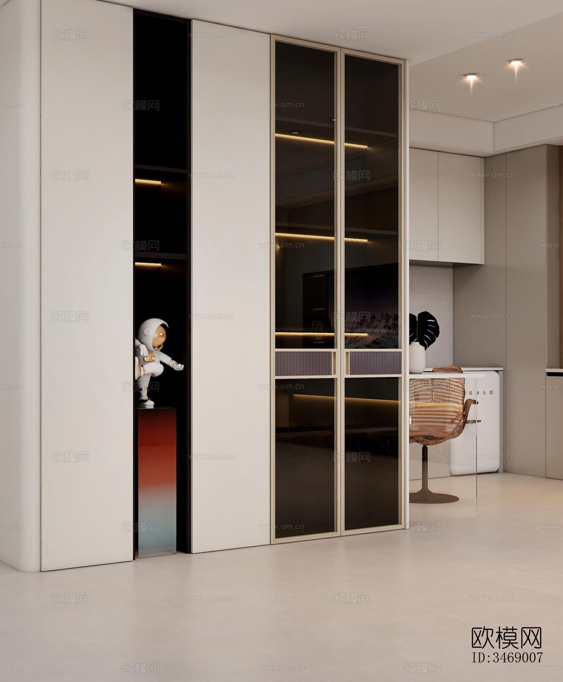 现代平层效果图下载（渲染图4）