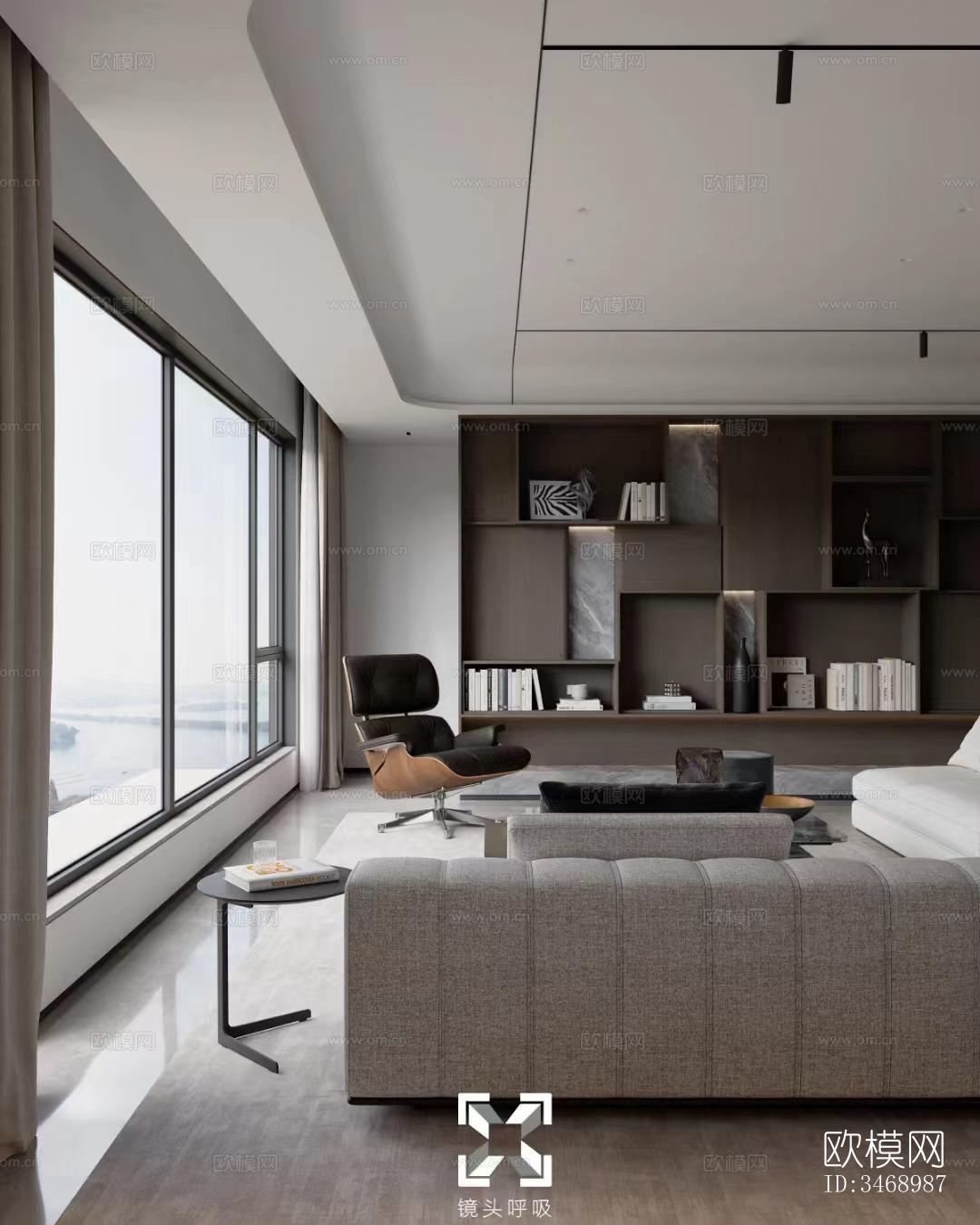 现代平层效果图下载（渲染图5）