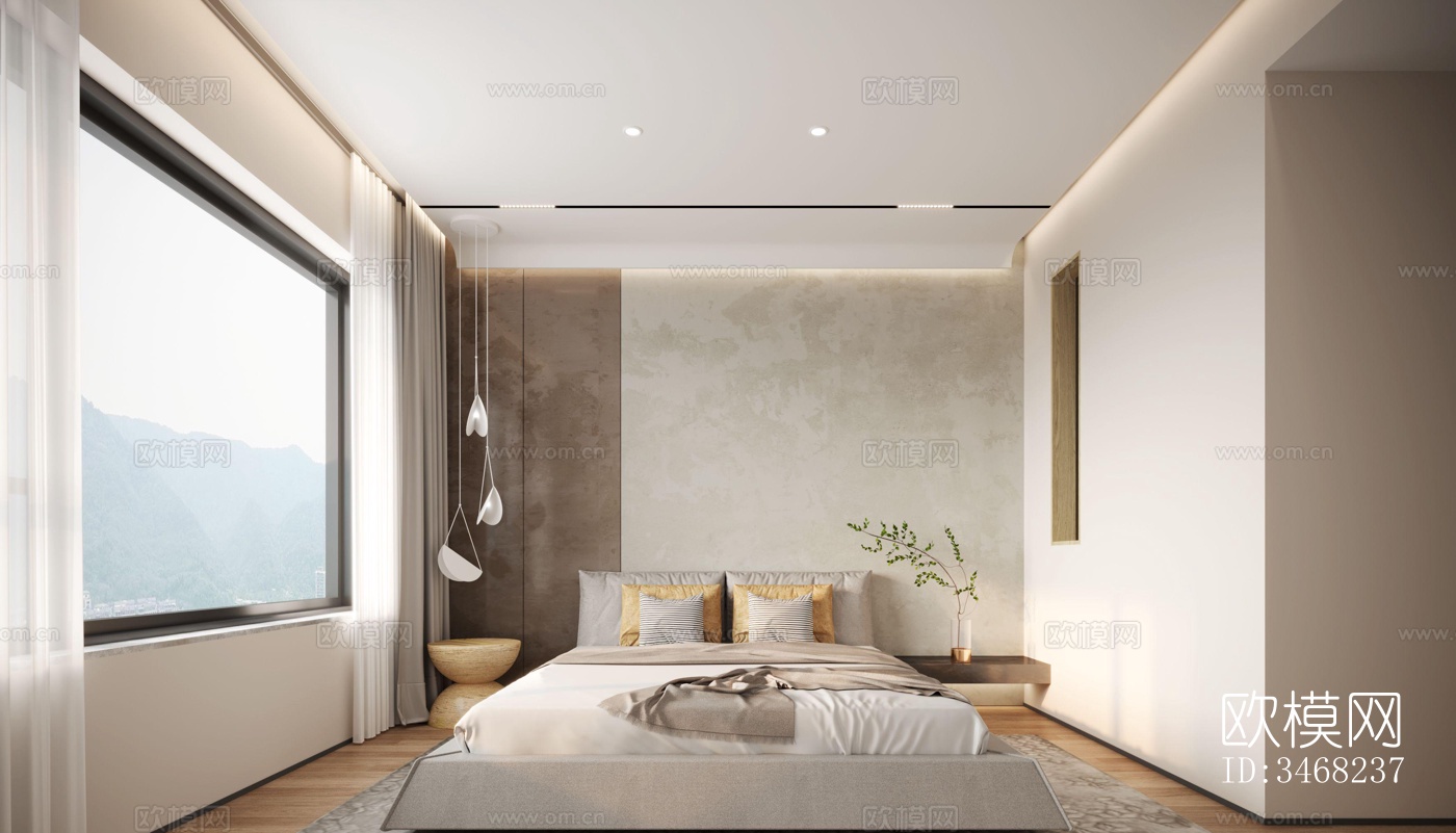 现代大平层效果图下载（渲染图5）