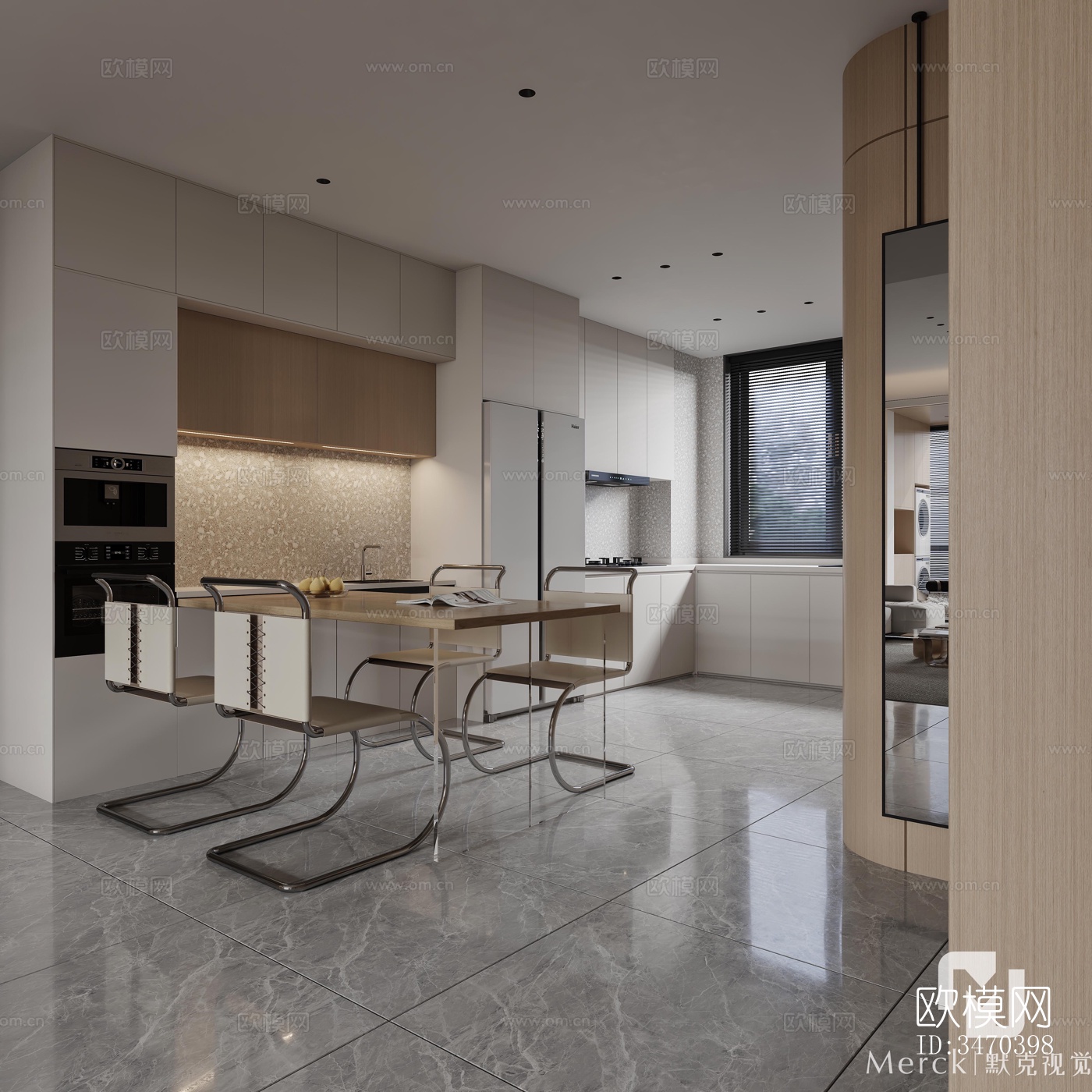 现代平层效果图下载（渲染图2）