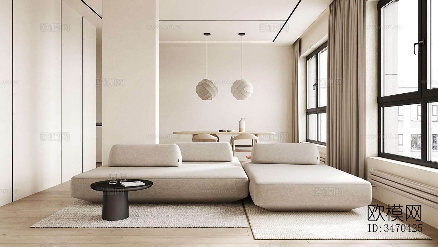 现代平层效果图下载（渲染图11）