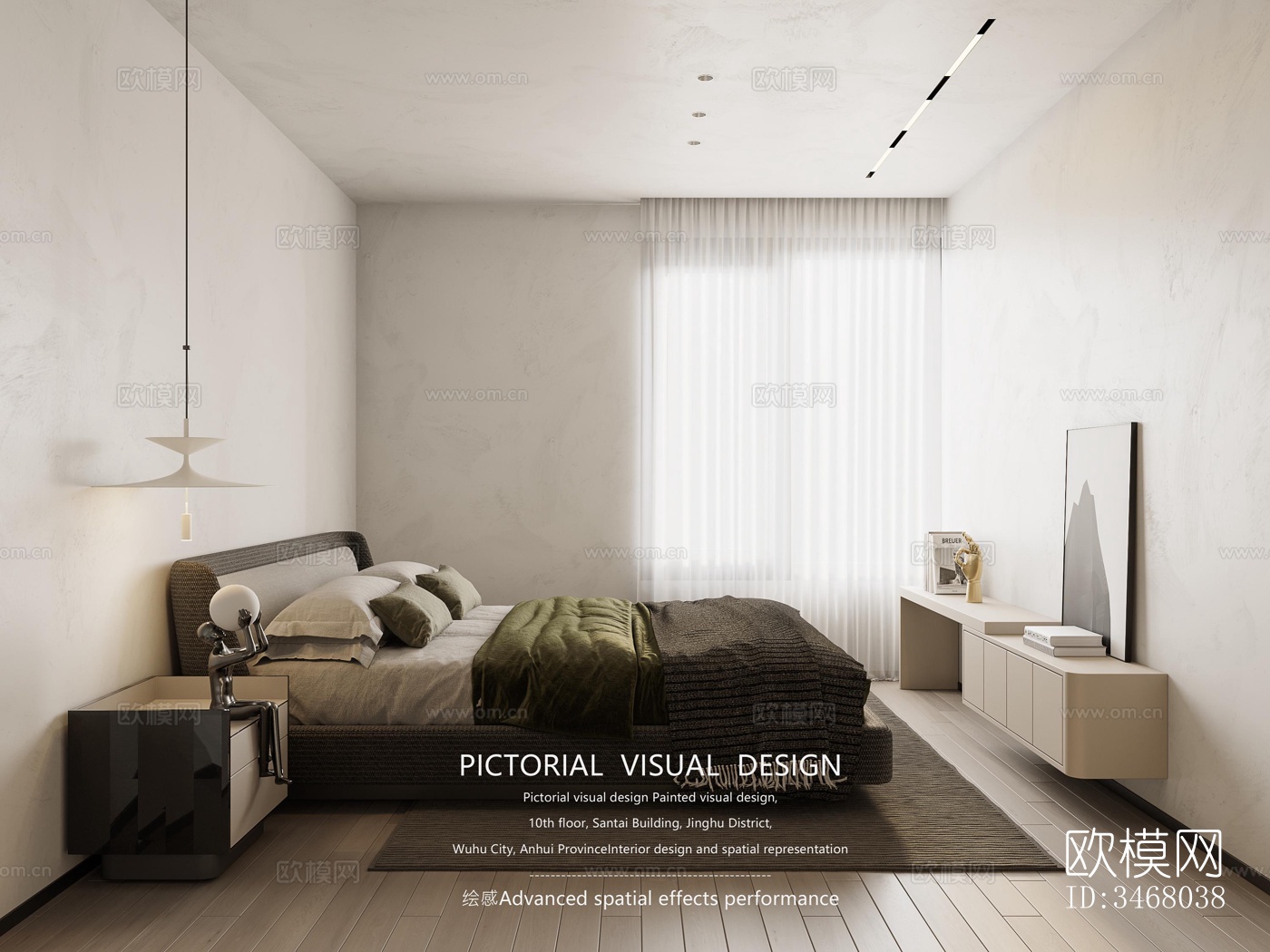 现代大平层效果图下载（渲染图11）