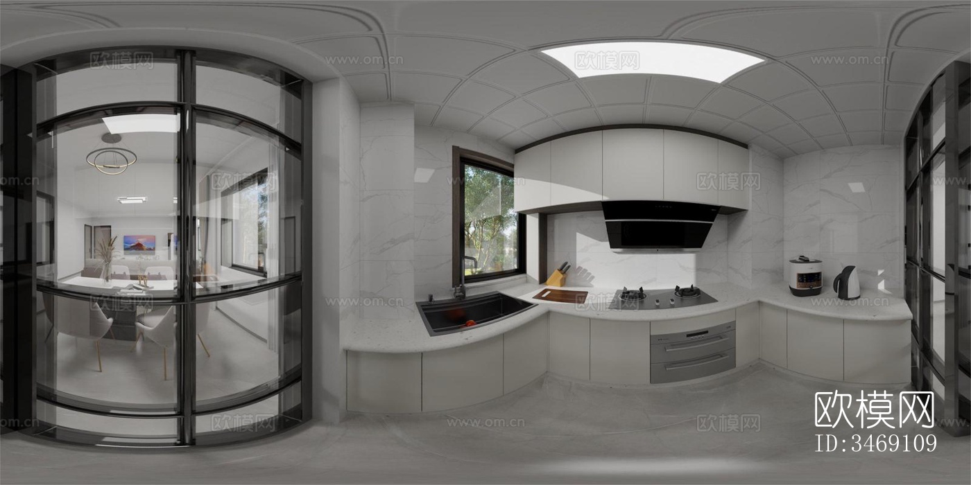 现代平层效果图下载（渲染图4）