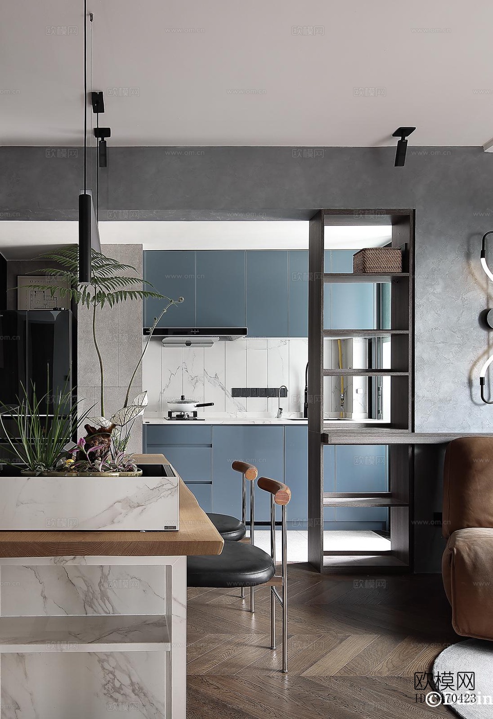 现代平层效果图下载（渲染图6）