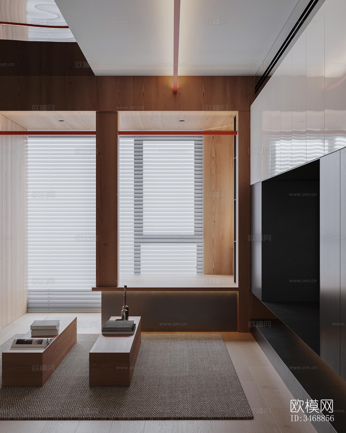 现代平层效果图下载（渲染图6）