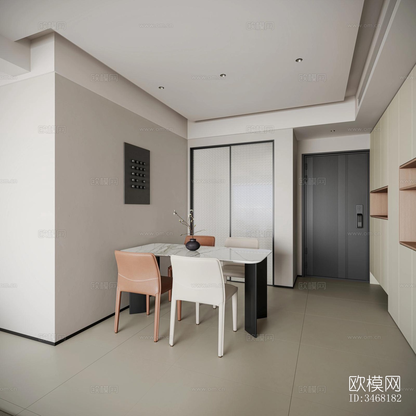 现代大平层效果图下载（渲染图4）