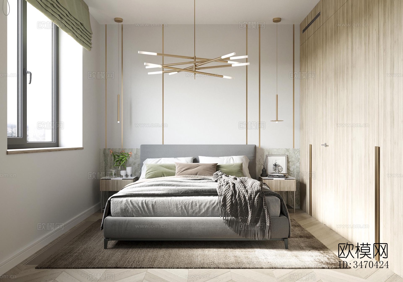 现代平层效果图下载（渲染图8）