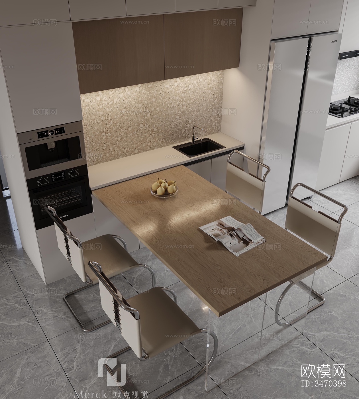 现代平层效果图下载（渲染图3）