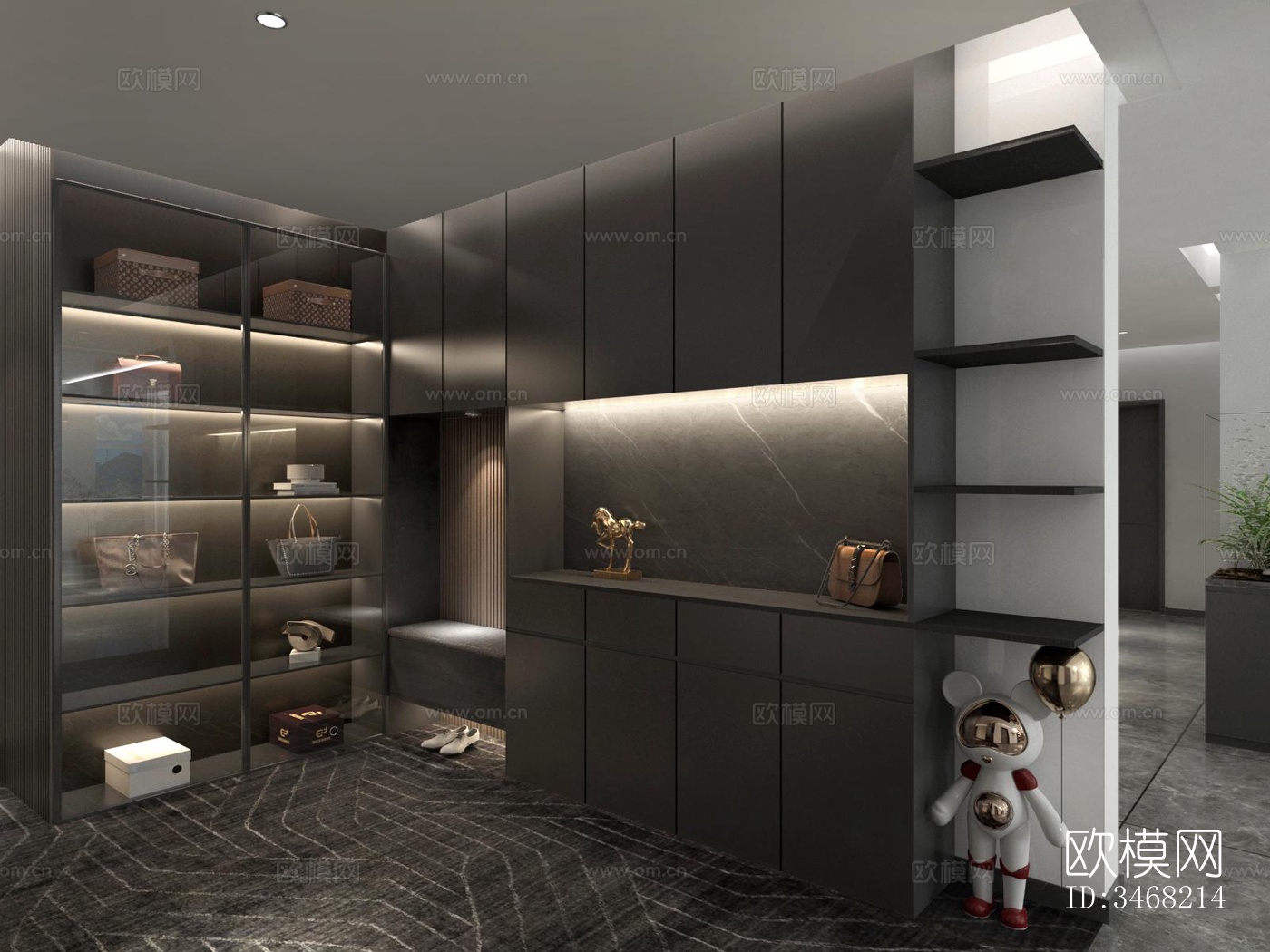 现代大平层效果图下载（渲染图18）