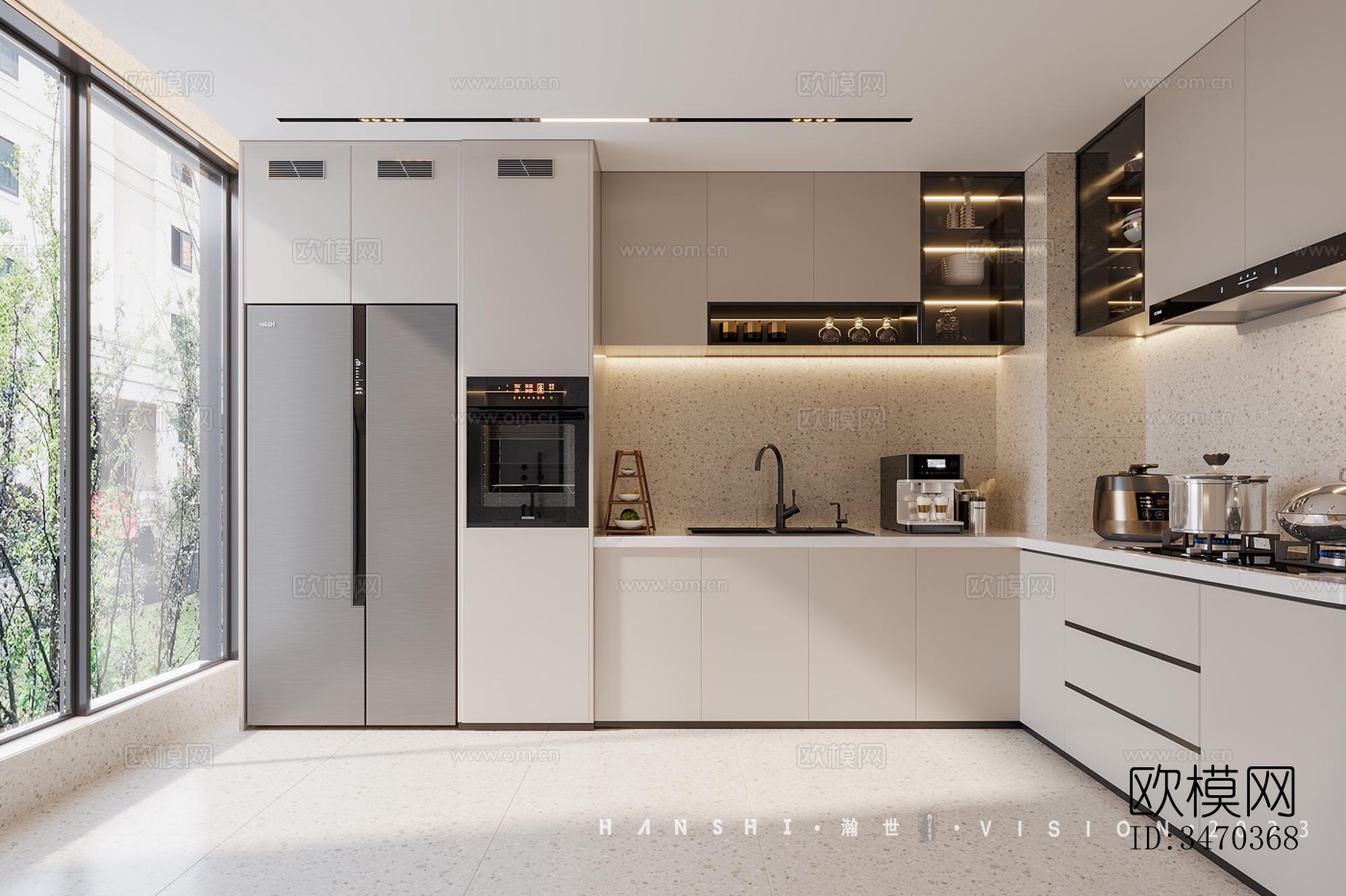 现代平层效果图下载（渲染图4）