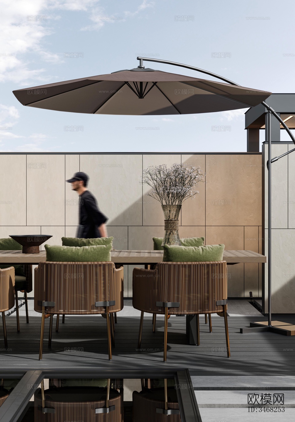 现代大平层效果图下载（渲染图15）